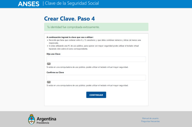 Creando la Clave de Seguridad Social en Argentina